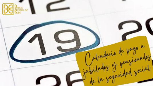 Imagen relacionada con la noticia :Calendario de pago a jubilados y pensionados de la seguridad social